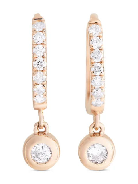 LB Exclusive 14K rose gold diamond drop earrings