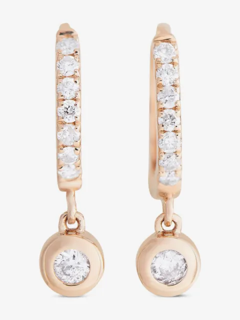 LB Exclusive 14kt Rotgoldcreolen mit Diamant