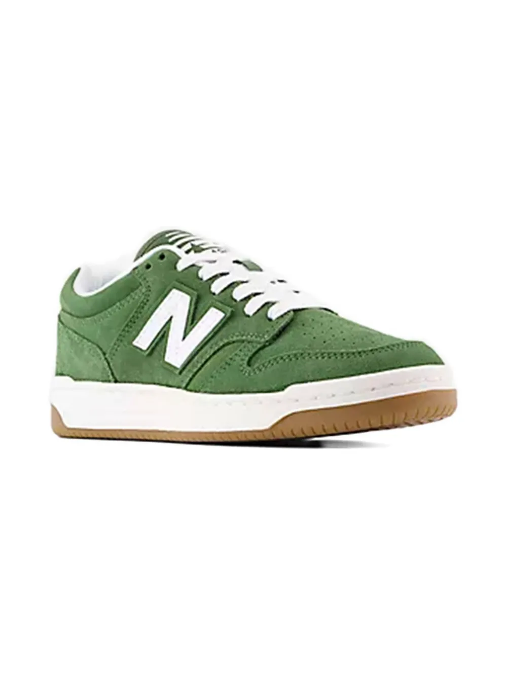 New Balance Kids B480 LACE suede-leather sneakers Green