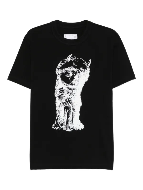 サカイ　Tシャツ Sacai グラフィック Tシャツ | ブラック | FARFETCH JP