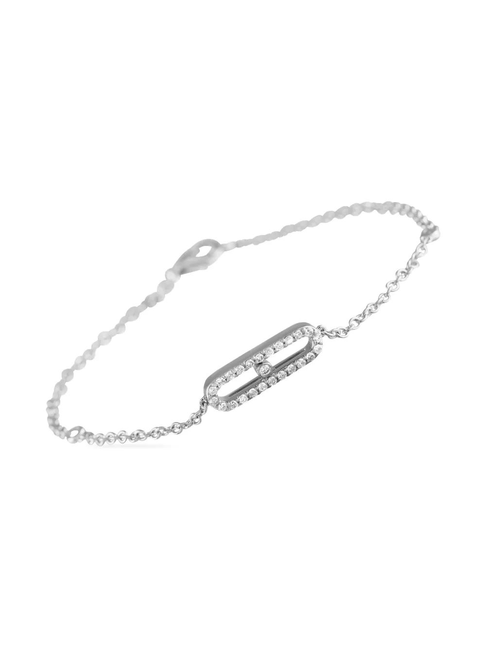 LB Exclusive 14K white gold diamond bracelet | Silver | Image 1