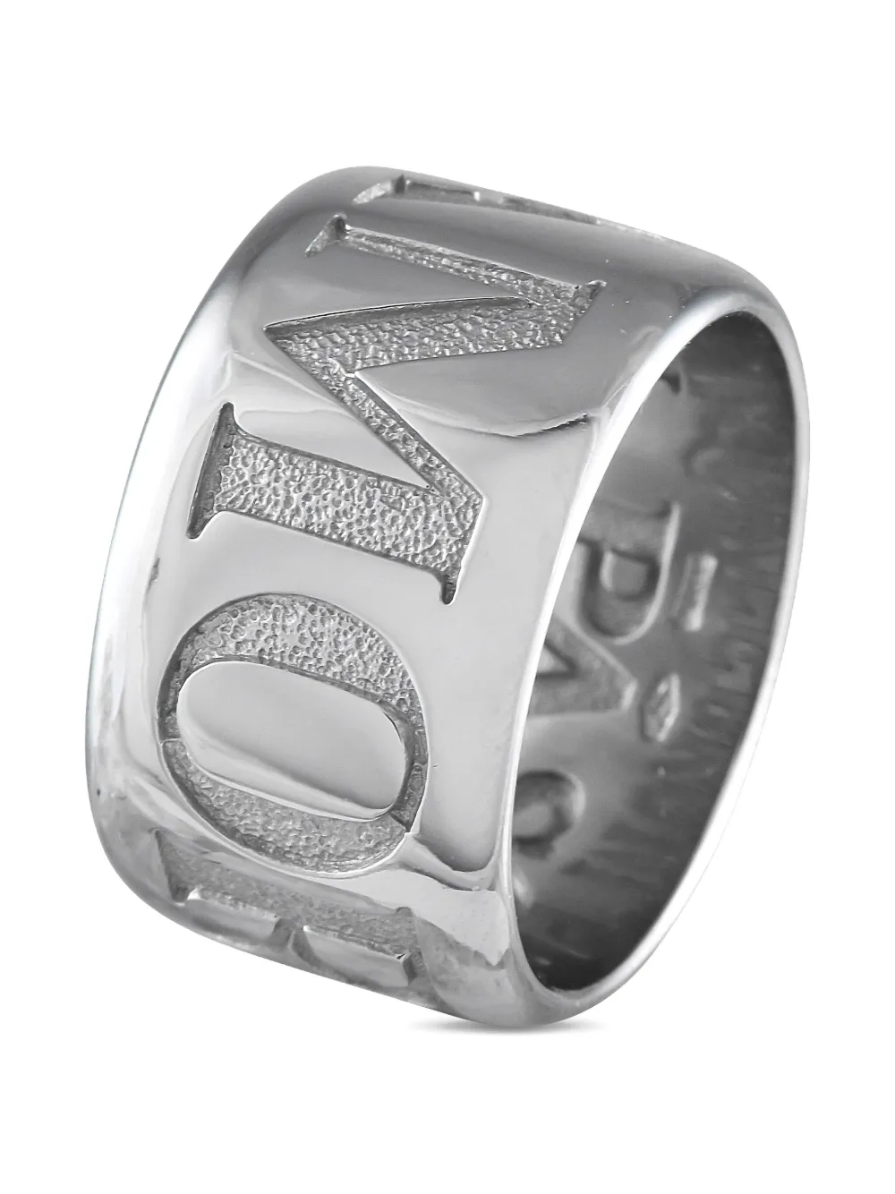Pre-owned Pasquale Bruni 18k White Gold Amore Ring In Silver
