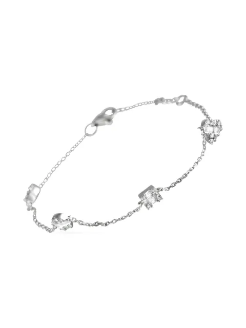 LB Exclusive 14K white gold diamond chain bracelet