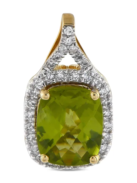 LB Exclusive dije de peridoto en oro amarillo de 14kt con diamante