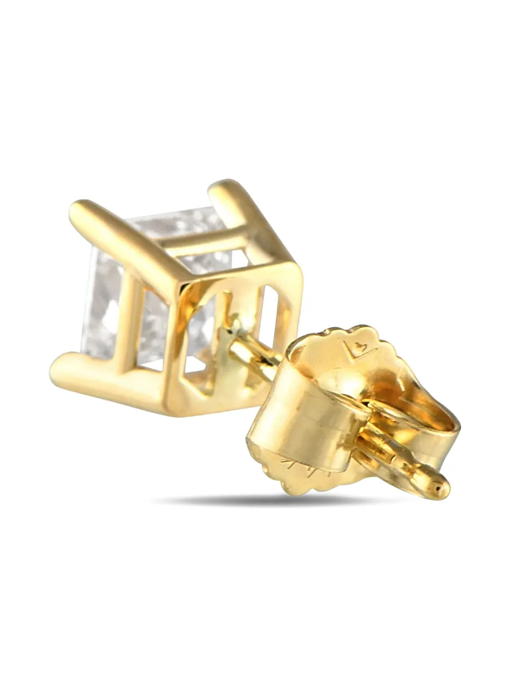 LB Exclusive 14K yellow gold diamond earrings | Image 2