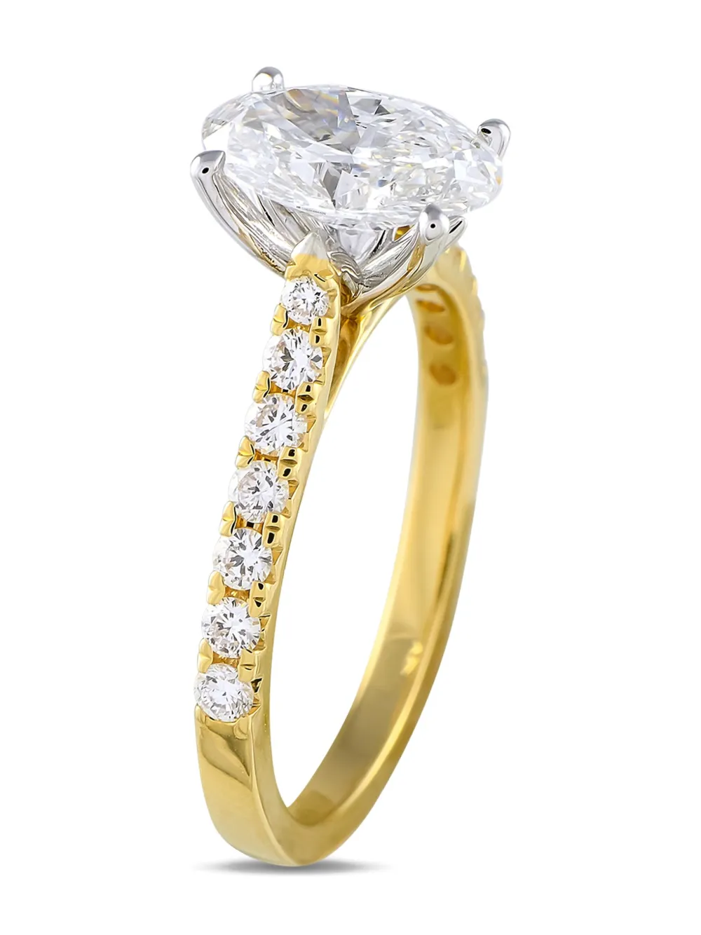 LB Exclusive 14K yellow gold diamond ring | Image 2