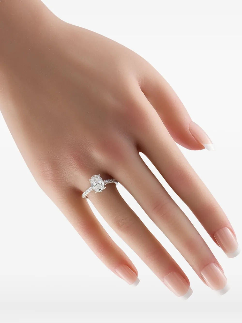 Pre-owned Lb Exclusive 14k White Gold Diamond Ring In Silver