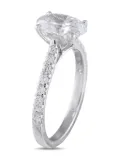 LB Exclusive 14K white gold Oval diamond ring - Silver