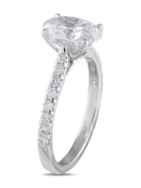 LB Exclusive 14K white gold Oval diamond ring