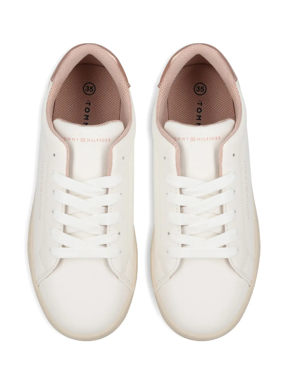 Tommy Hilfiger Junior logo-detail low-top sneakers White