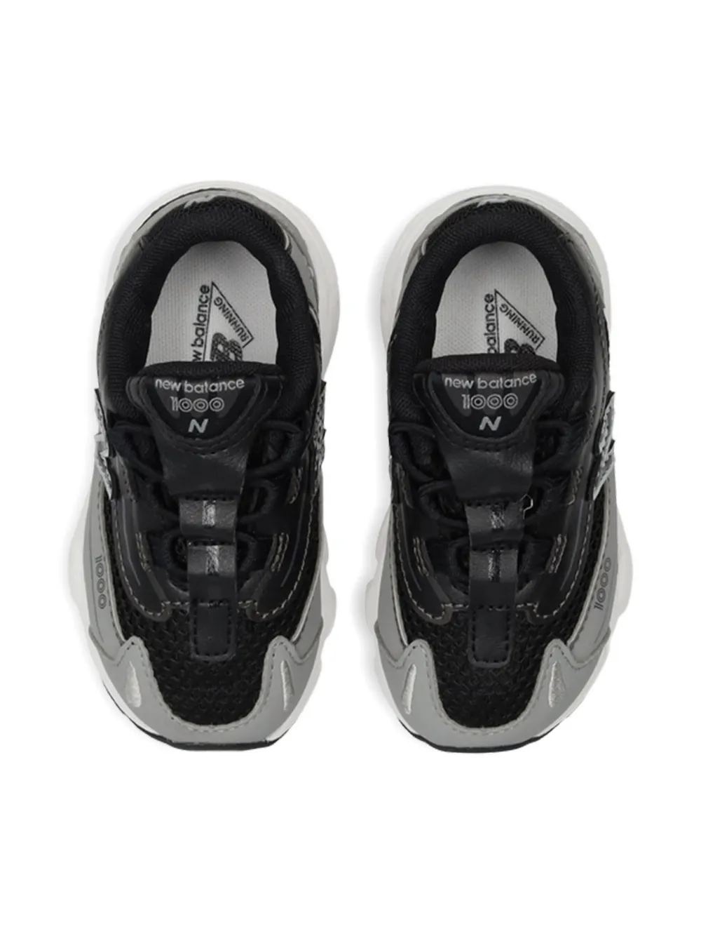 New Balance Kids 1000 metallic-effect sneakers Black