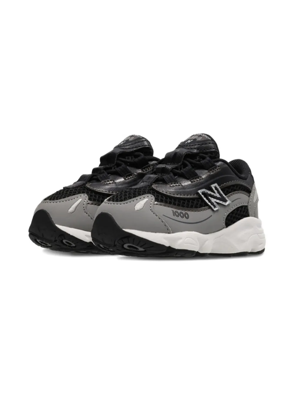 New Balance Kids 1000 metallic-effect sneakers Black