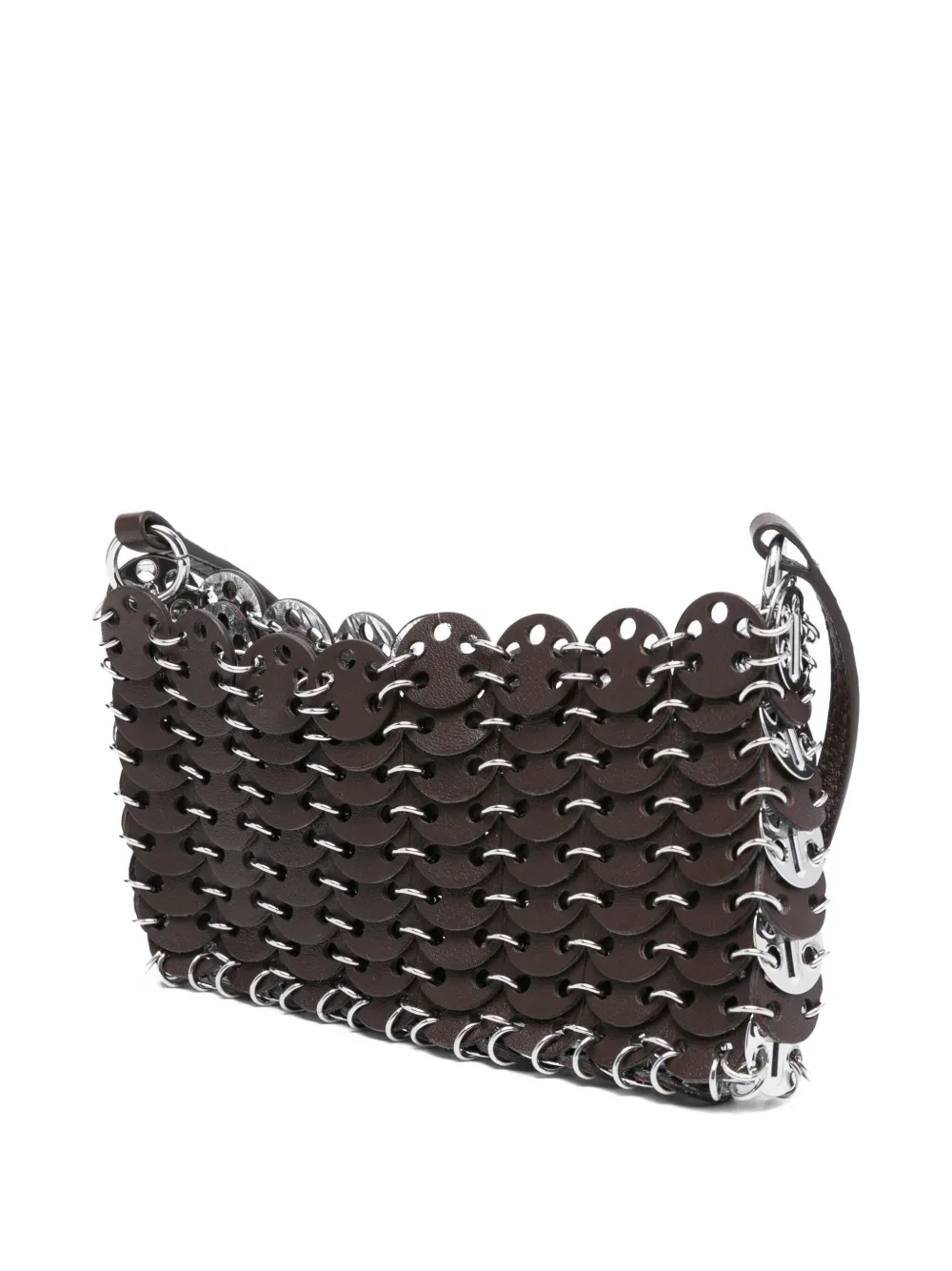 Rabanne chain-link shoulder bag - Bruin