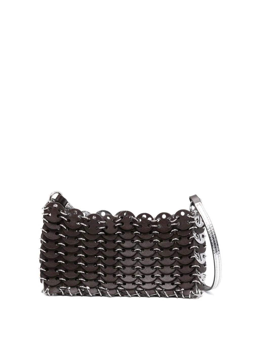 Rabanne Schoudertas met schakelketting Bruin