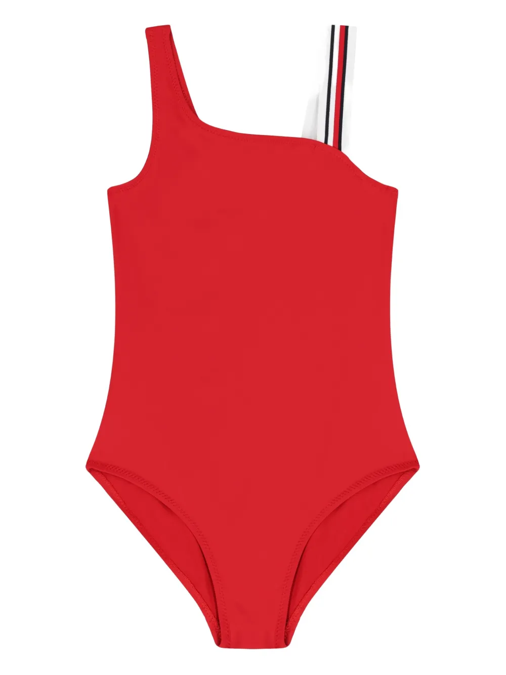 Tommy Hilfiger Junior logo-strap swimsuit - Rosso