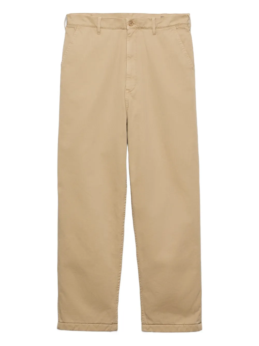 Prada triangle-logo cotton trousers | Neutrals | Image 1