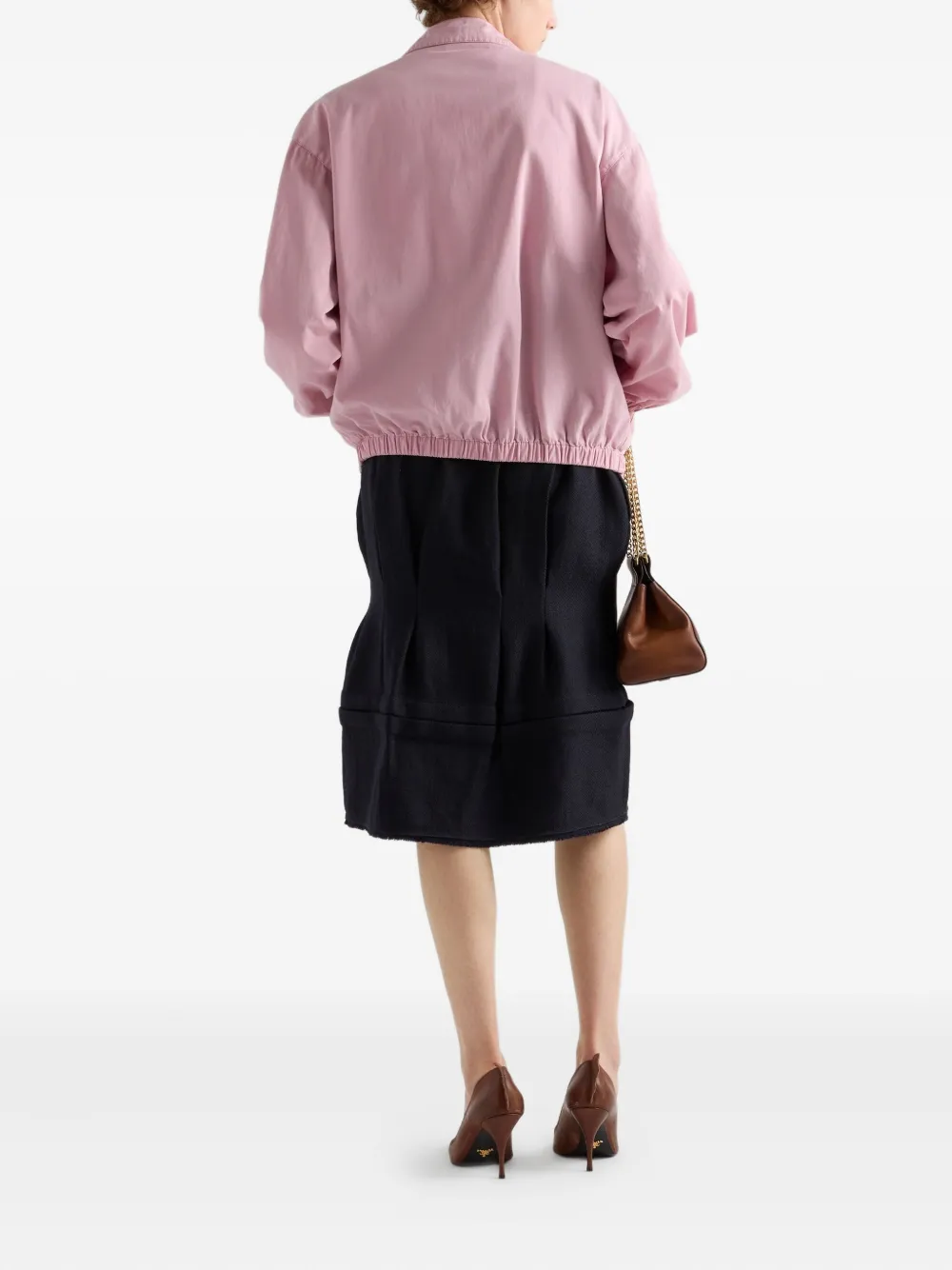 Prada Wollen rok met chevron-patroon Blauw