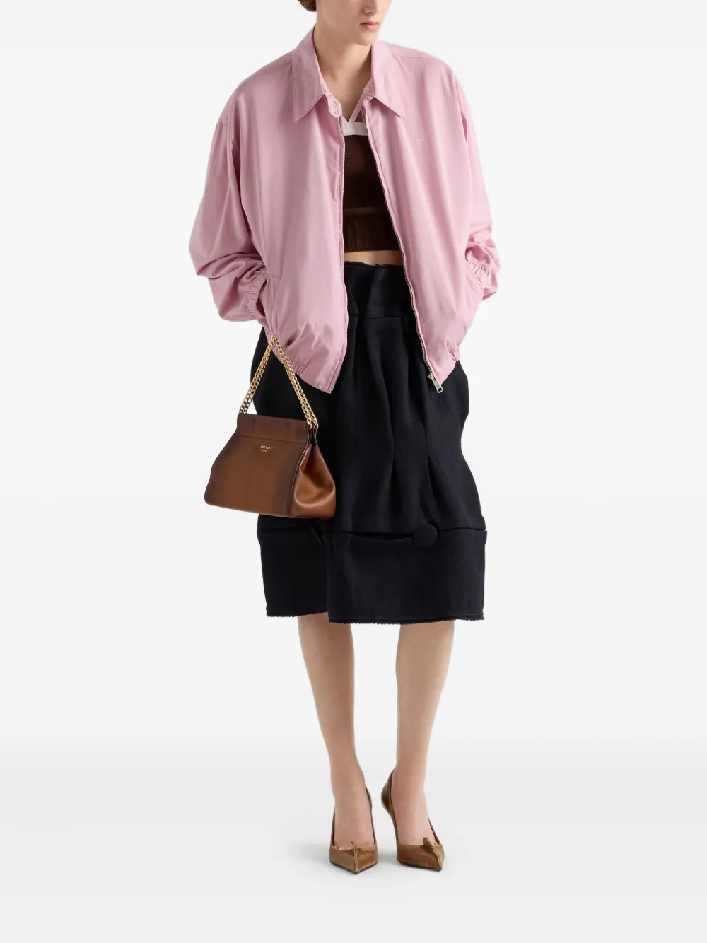 Prada Wollen rok met chevron-patroon - Blauw