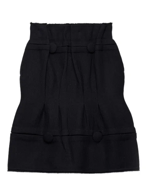 Prada chevron-pattern wool skirt