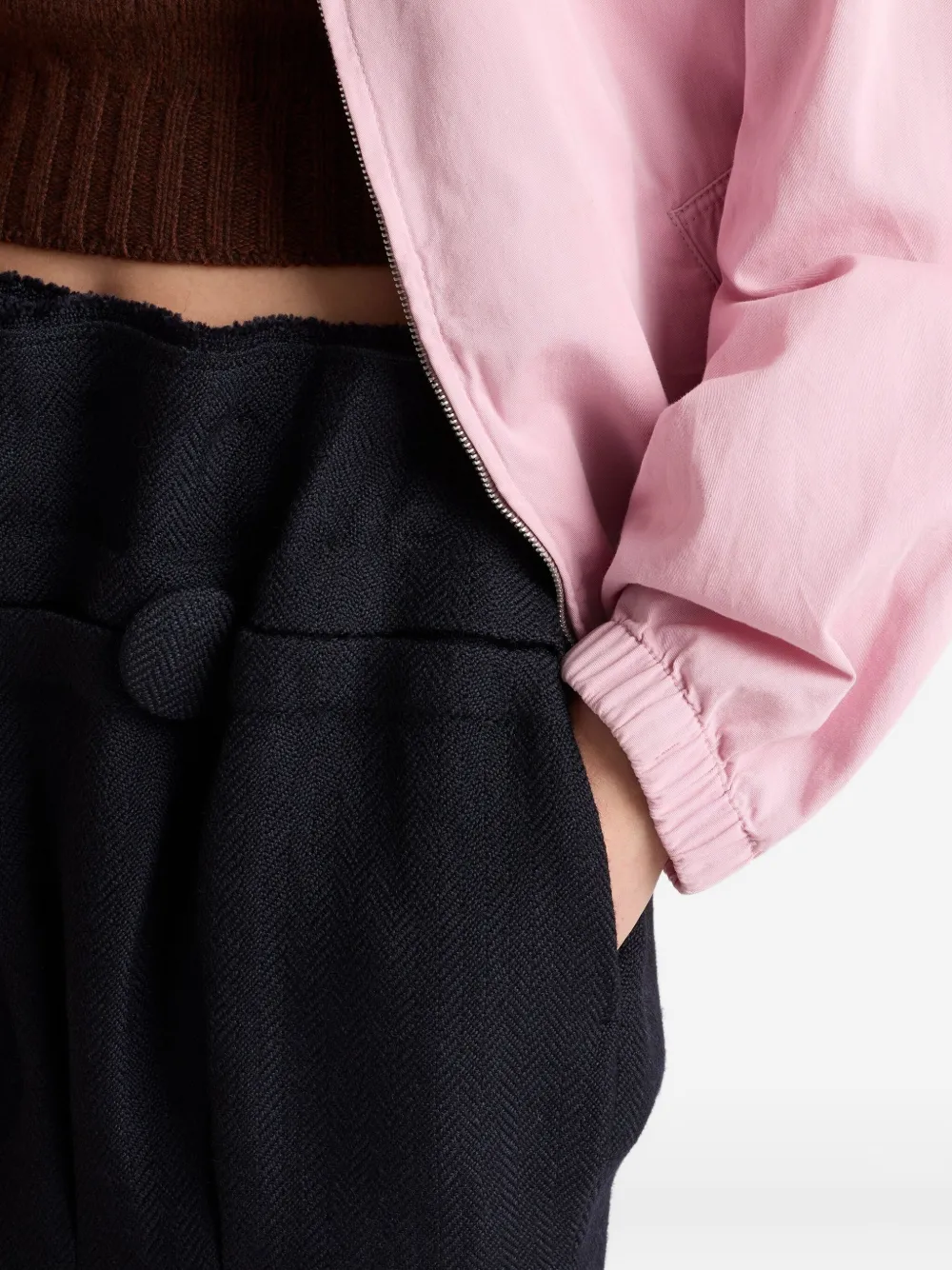 Prada Wollen rok met chevron-patroon Blauw