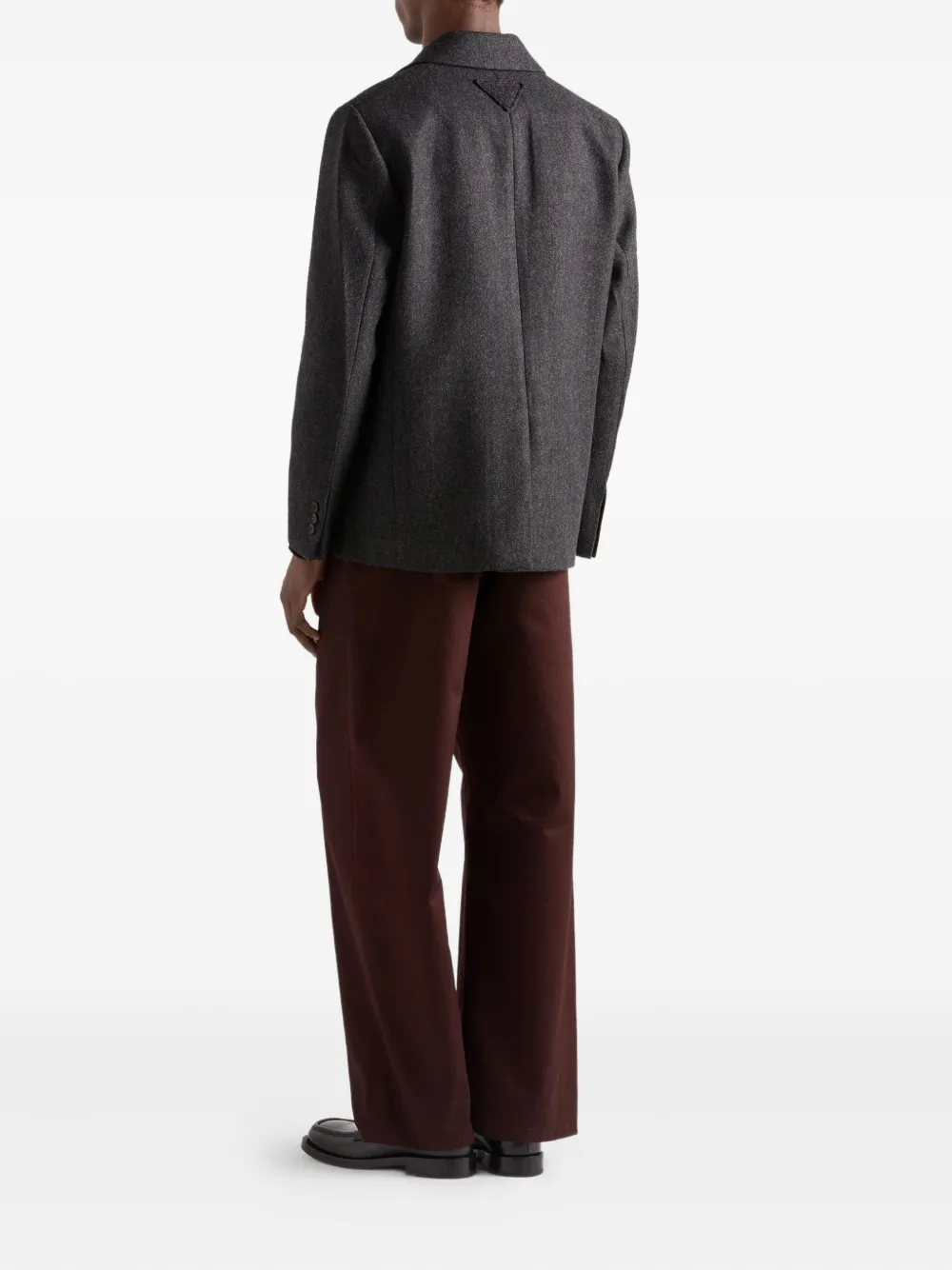 Prada Pantalon met logo - Bruin