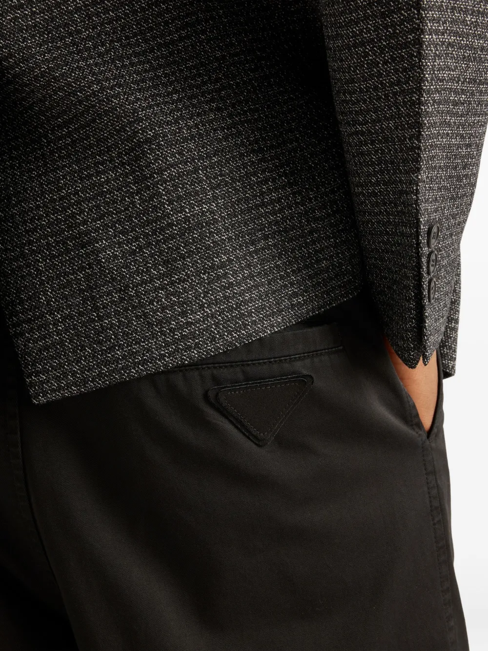 Prada Pantalon met logo Zwart