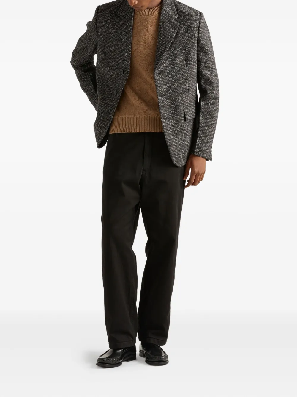 Prada Pantalon met logo - Zwart