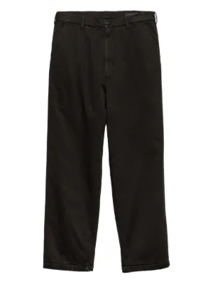 Prada triangle-logo Trousers | Black | FARFETCH
