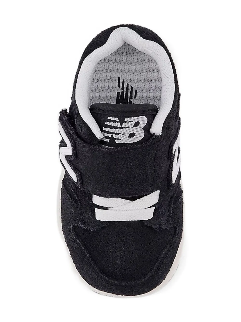 New Balance Kids 480 hook-loop strap-fastening leather sneakers Black