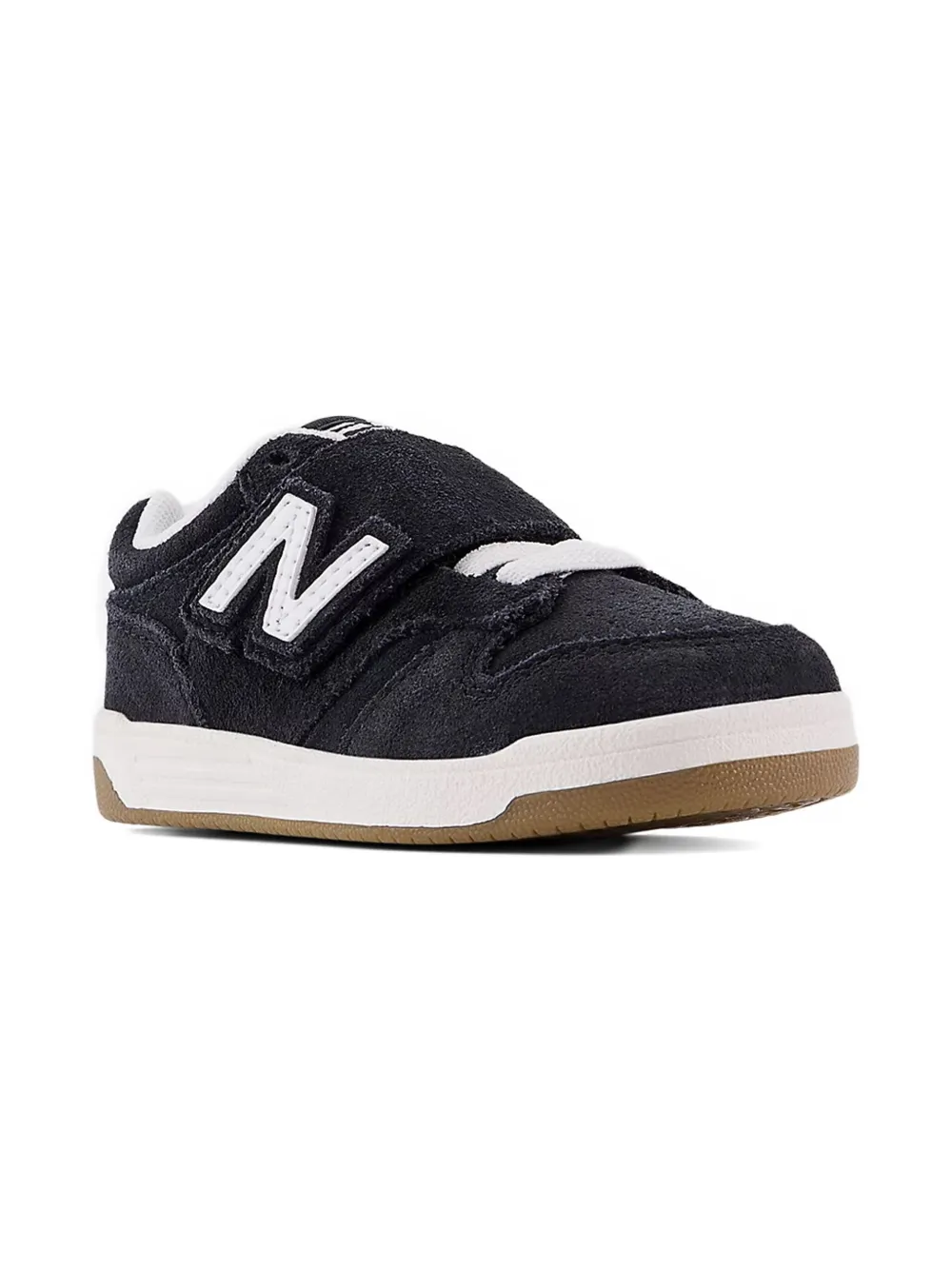 New Balance Kids 480 hook-loop strap-fastening leather sneakers | Black | Image 1