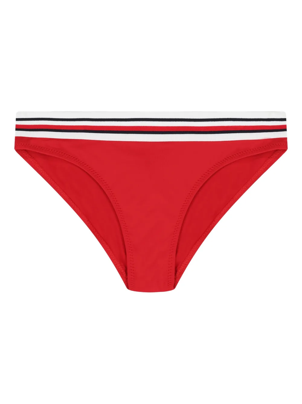 Tommy Hilfiger Junior Stripe-detail Logo-embroidered Bikini In Red