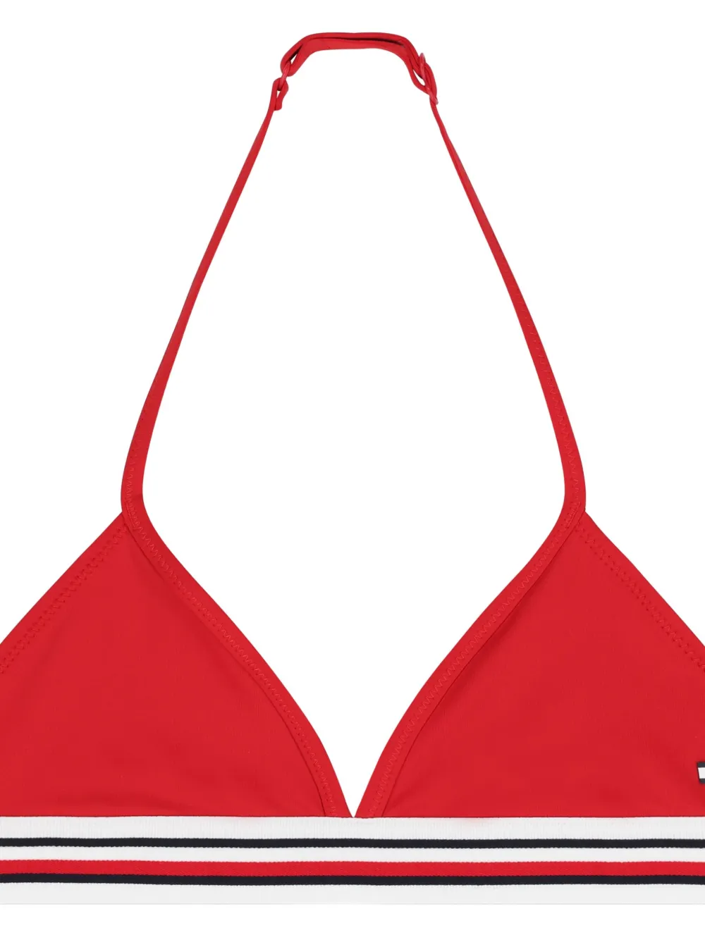 Tommy Hilfiger Junior Stripe-detail Logo-embroidered Bikini In Red