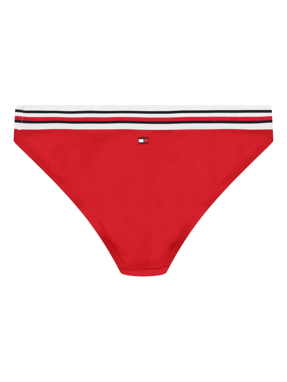 Tommy Hilfiger Junior Stripe-detail Logo-embroidered Bikini In Red