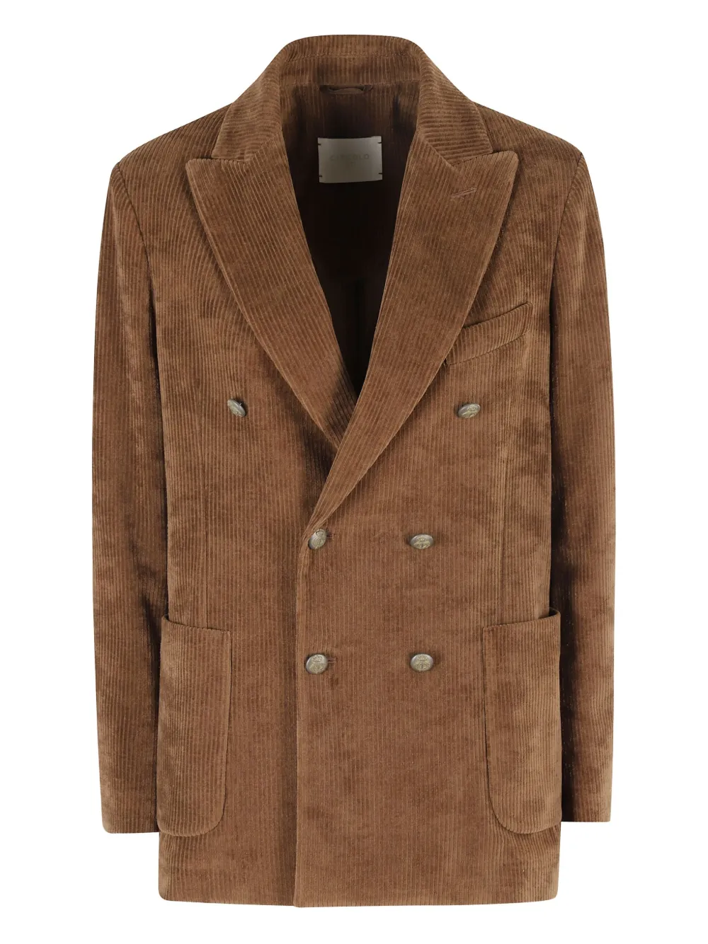 Circolo 1901 corduroy double-breasted blazer | Brown | Image 1