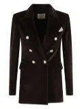 Circolo 1901 velvet double-breasted blazer - Brown