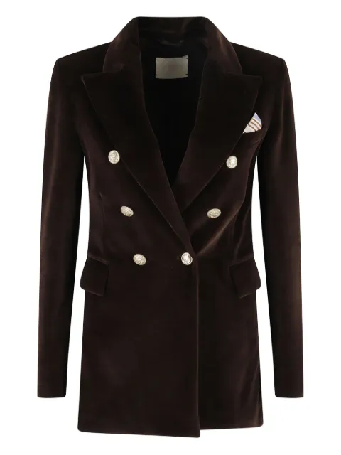 Circolo 1901 velvet double-breasted blazer