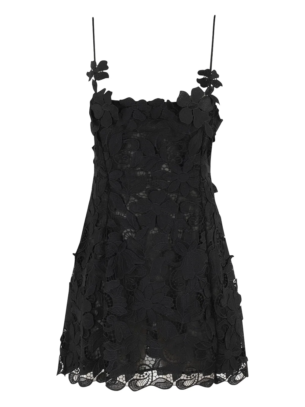 Blumarine Mini-jurk met bloemenkant Zwart