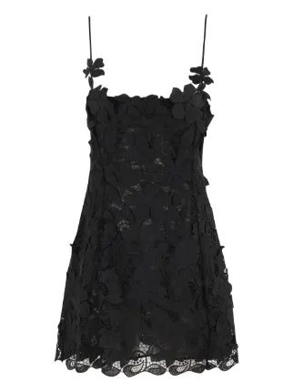 how to dress down a floor length dress Maya White Halter Neck & Open Back Floral Lace Mini Dress – Maya Deluxe main image 1