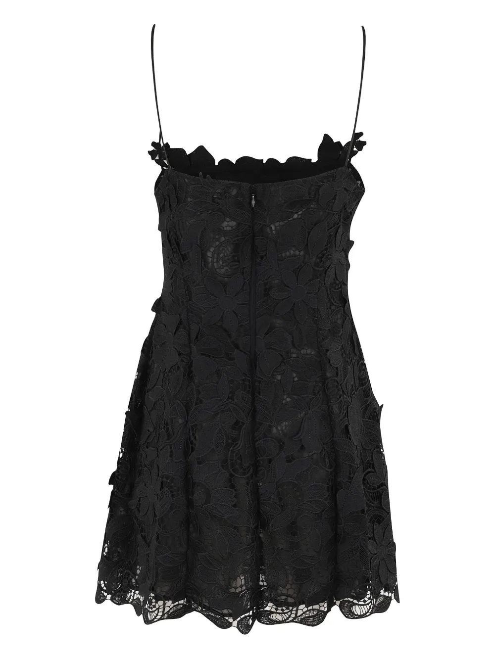 Blumarine floral-lace mini dress - Zwart