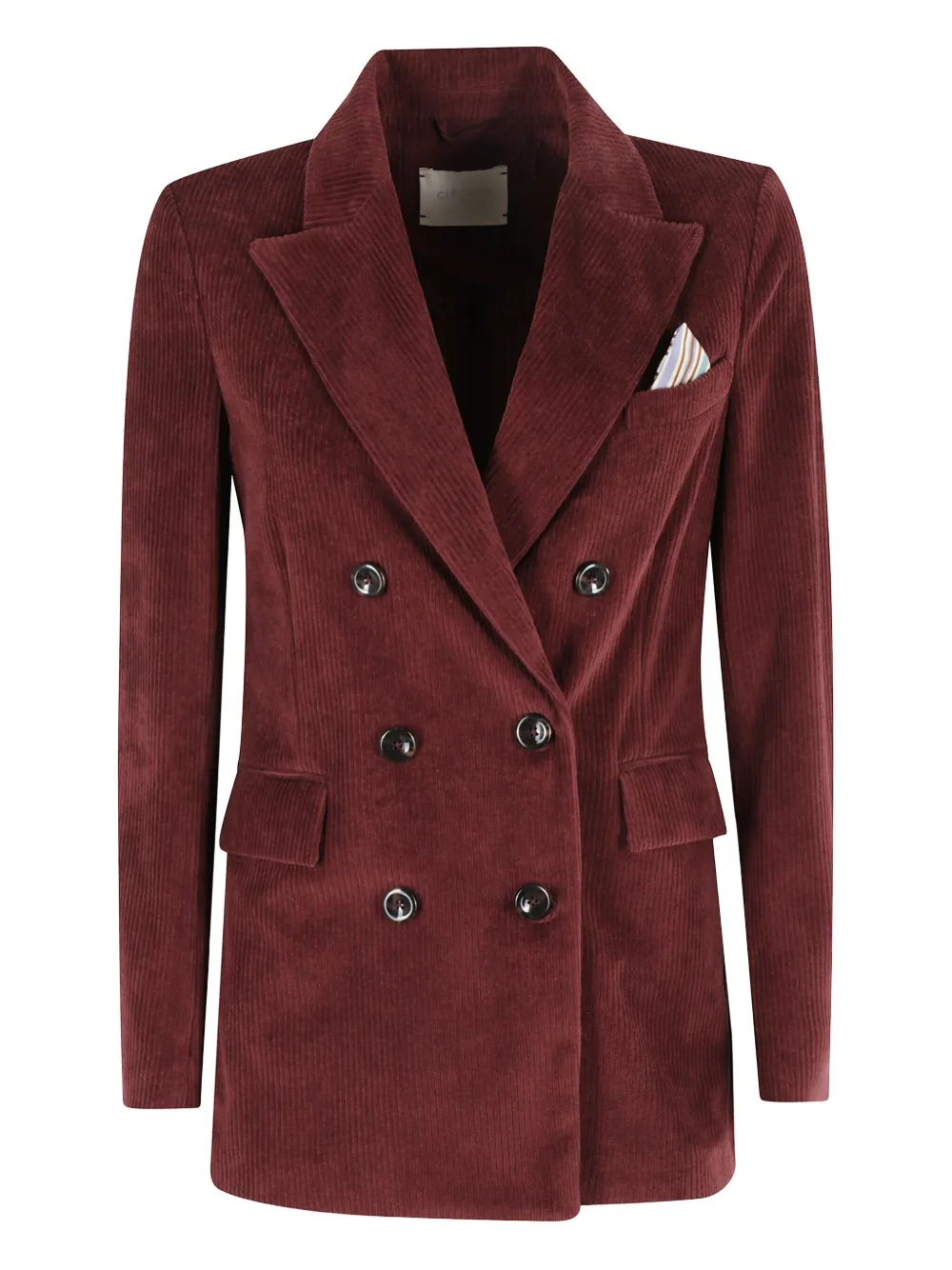 Circolo 1901 corduroy double-breasted blazer | Red | Image 1