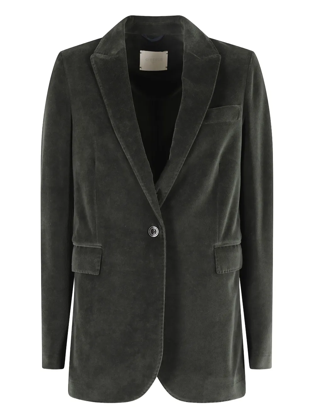 Circolo 1901 velvet single-breasted blazer | Green | Image 1
