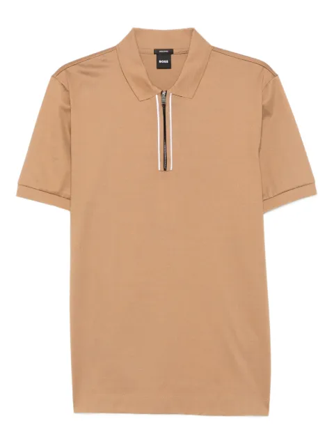 BOSS zip-front polo shirt