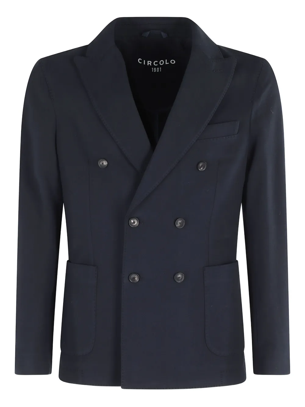 Circolo 1901 double-breasted patch-pocket jacket Blauw