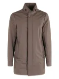 Moorer high-neck zipped jacket - Brown