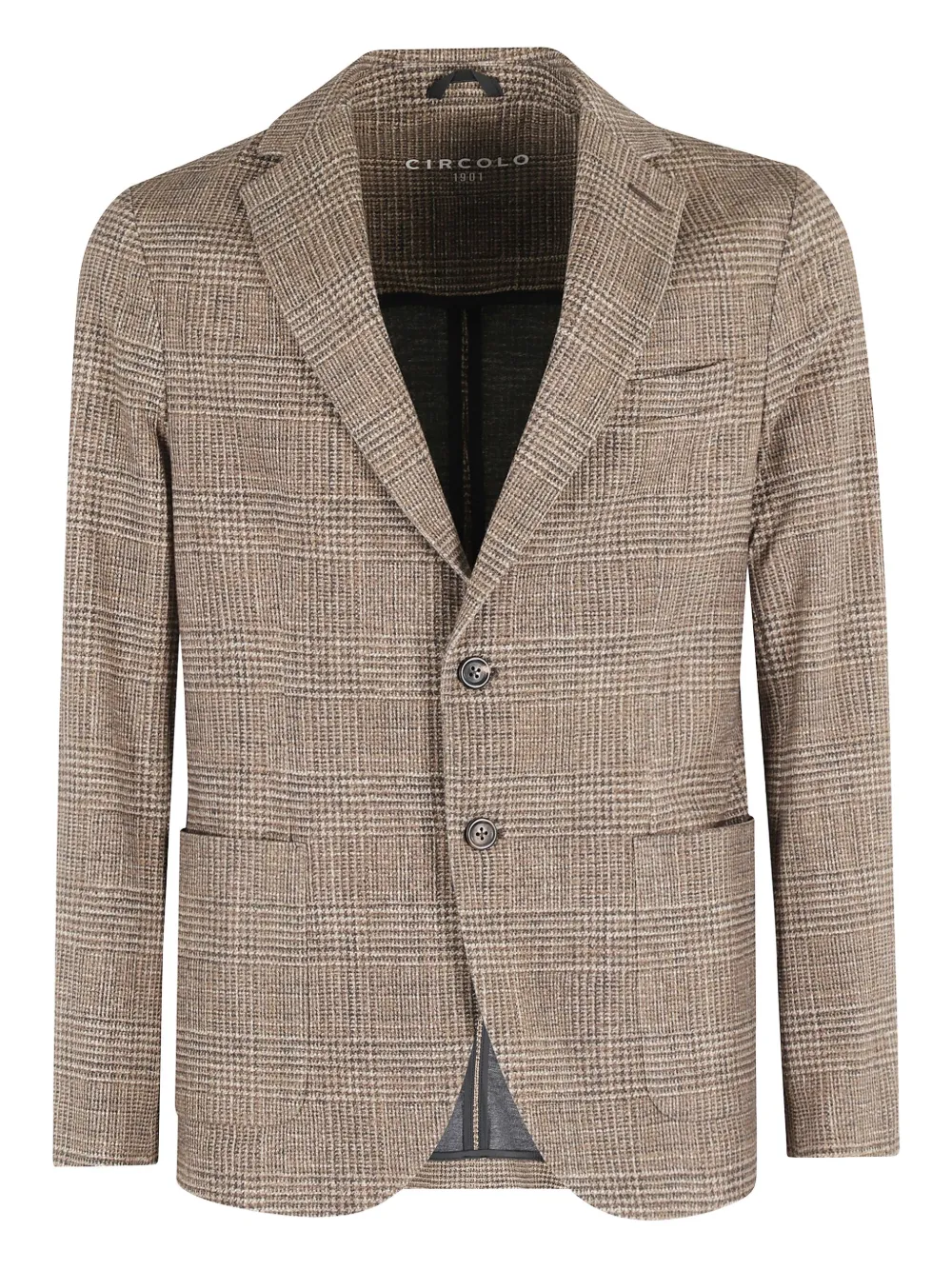 Circolo 1901 checked two-button blazer Bruin