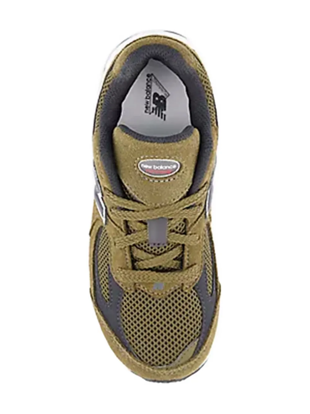 New Balance Kids 2002 mesh-panel leather sneakers Groen