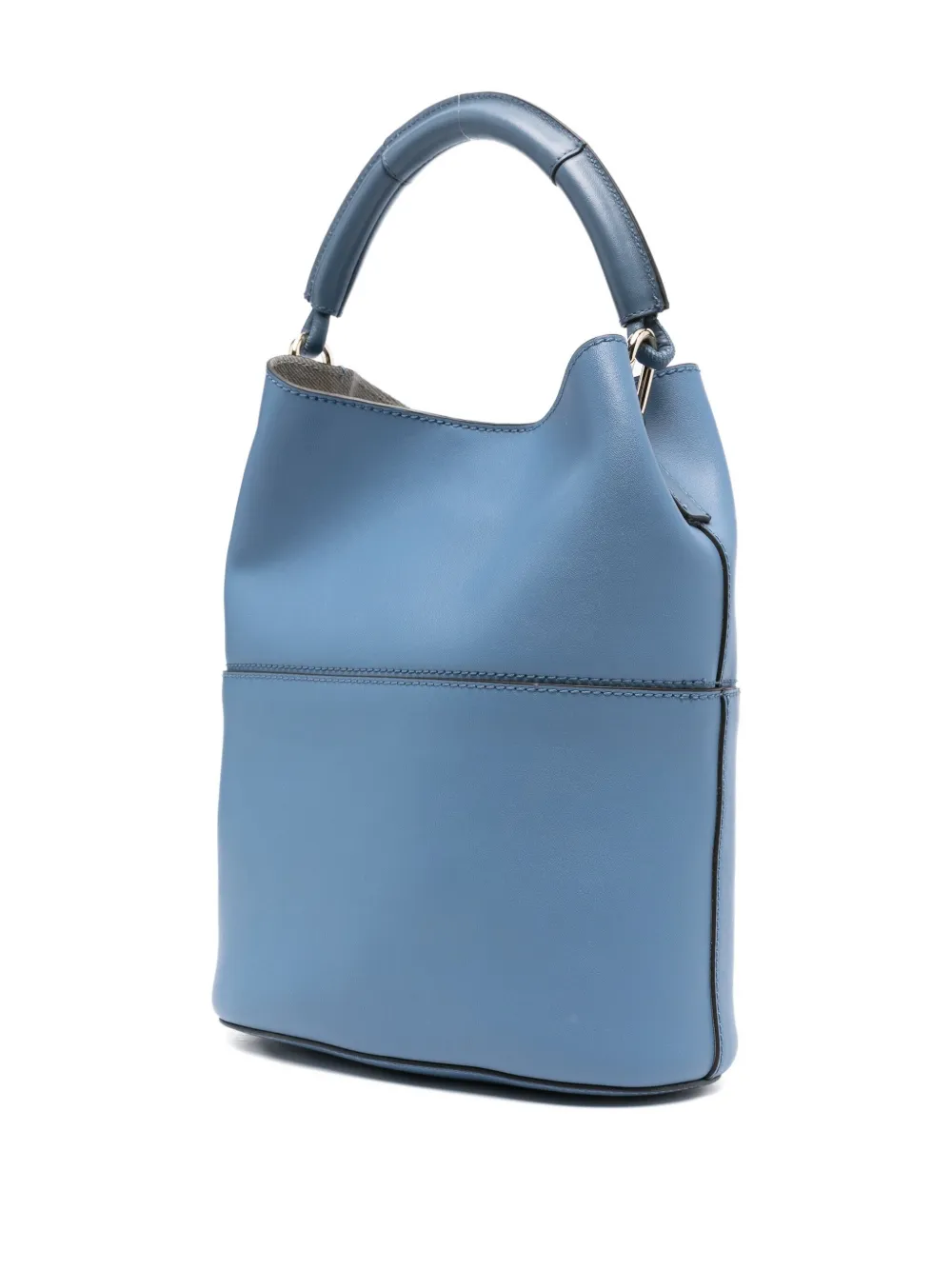 Furla Sfera kleine leren bucket-tas met handgreep Blauw