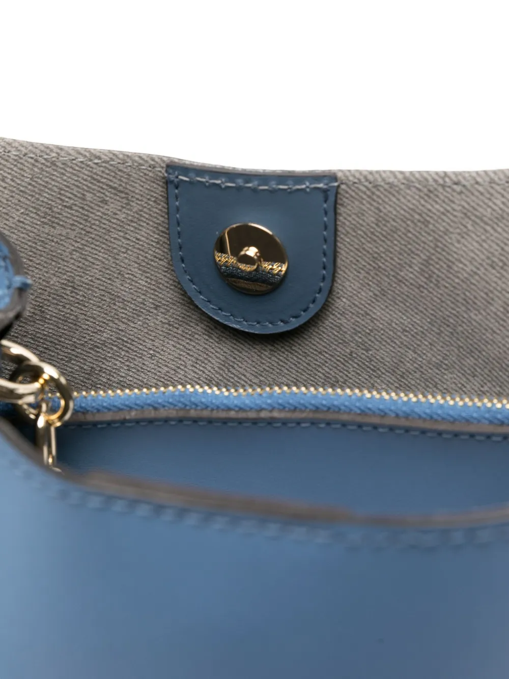 Furla Sfera kleine leren bucket-tas met handgreep Blauw