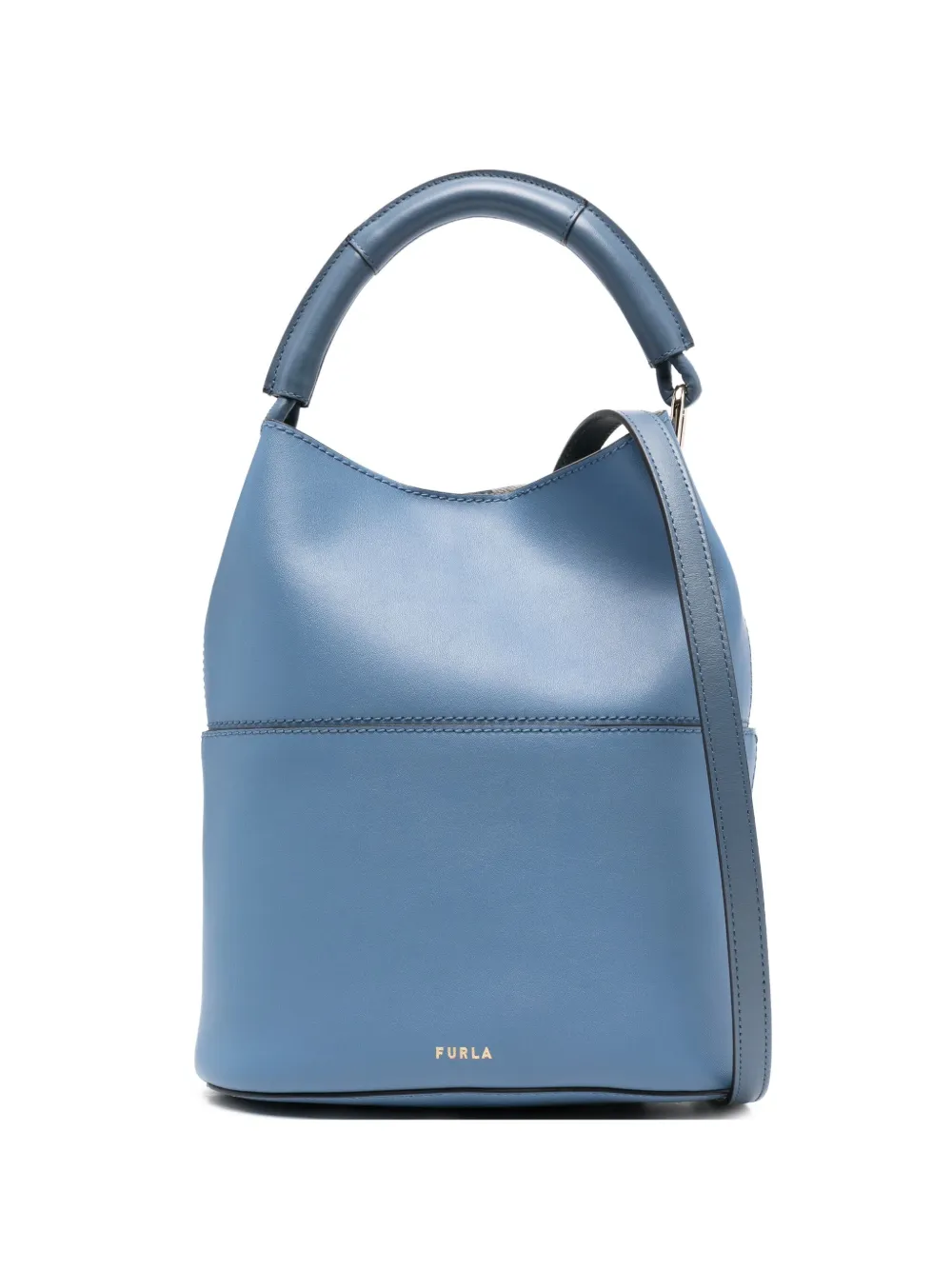Furla Sfera kleine leren bucket-tas met handgreep Blauw