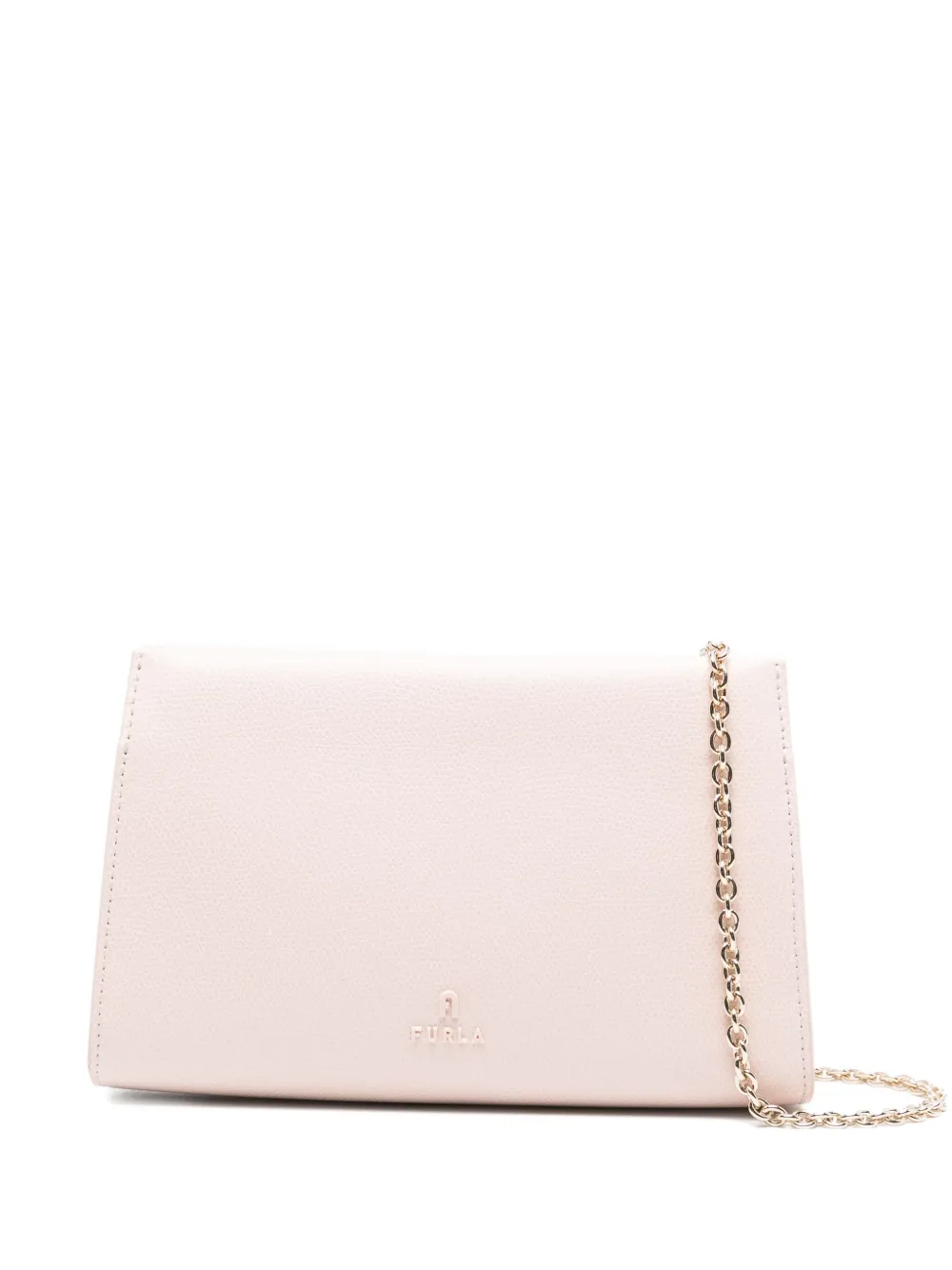 Furla Leren crossbodytas met kettinghengsel Roze